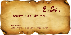 Emmert Szilárd névjegykártya